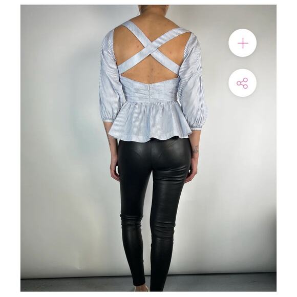 Piamita Pima Strapped Blouse 100% cotton M - Picture 1 of 10